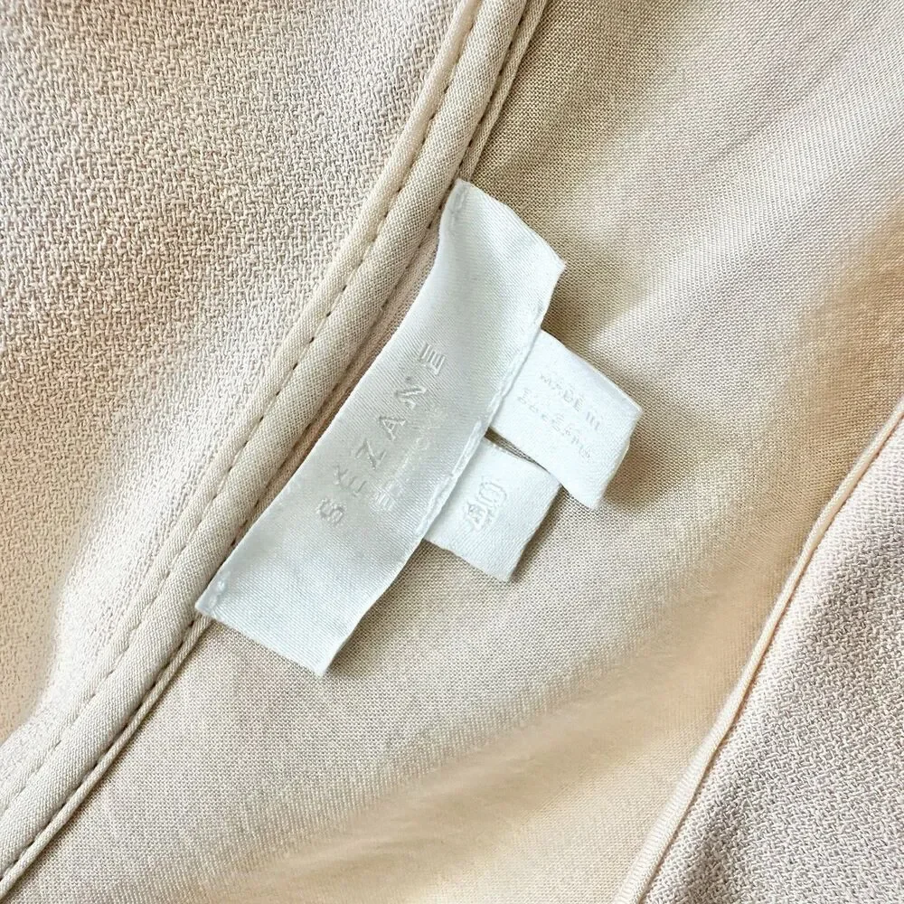 Sezane Louison One Shoulder Shift Dress In Pink Ruffle Size 40 French US 8 - Picture 8 of 10